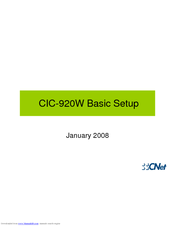 CNet CIC-920W Setup
