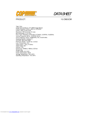 COP-USA CM25CM Datasheet