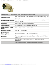 COP-USA CM25CM-SH11 Specifications