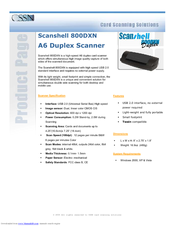 CSSN ScanShell 800DXN Specifications