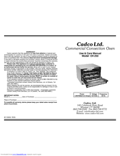 Cadco OV-250 Use & Care Manual