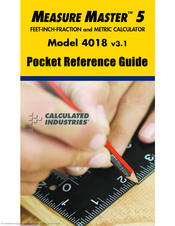 Calculated Industries Measure Master 4018 Pocket Reference Manual