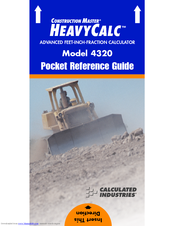 Calculated Industries Construction
Master HeavyCalc 4320 Pocket Reference Manual