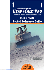 Calculated Industries 4325 Pocket Reference Manual