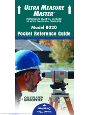 Calculated Industries ULTRA MEASURE MASTER 8020 Pocket Reference Manual