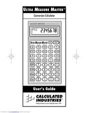 Calculated Industries Ultra Measure Master User Manual