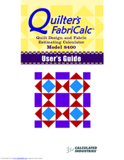 Calculated Industries Quilter's FabriCalc 8400 User Manual