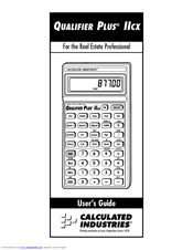 Calculated Industries Qualifier Plus IIcx User Manual