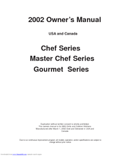 Cal Flame 2002 Gourmet Series Owner's Manual