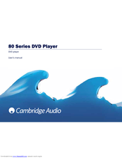 Cambridge Audio DVD85 User Manual