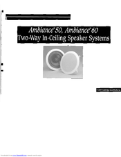 Cambridge Soundworks Ambiance 50 User Manual