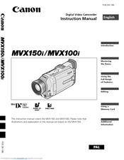 Canon MVX100 Instruction Manual