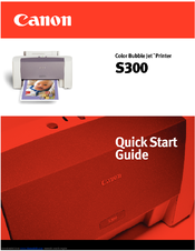 Canon Color Bubble Jet S300 Quick Start Manual