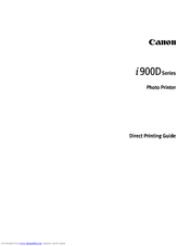 Canon i900D Series Printing Manual