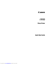 Canon i9100 Series Quick Start Manual