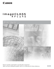 Canon imageCLASS MPC190 Basic Manual