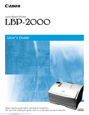 Canon LBP-2000 User Manual