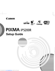 Canon iP5200R - PIXMA Color Inkjet Printer Setup Manual