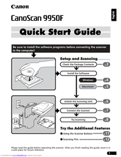 Canon CanoScan 9950F Quick Start Manual