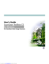 Canon ScanGear Toolbox CS User Manual