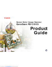 Canon CanoScan FB 1200S Product Manual