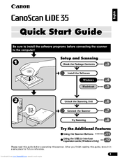 Canon 9871A001 - CanoScan LiDE 35 Scanner Quick Start Manual