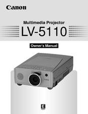 Canon LV-5100 Owner's Manual