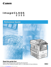 Canon 7158A043 - ImageCLASS 2300 B/W Laser Reference Manual