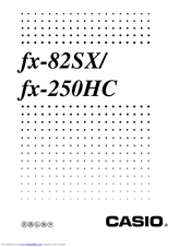 Casio fx-82SX User Manual