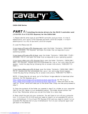 Cavalry CADA008SA8 Install Manual