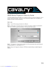Cavalry CAUQ25250 Security Manual