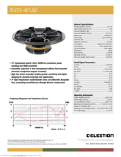 Celestion NTR Range NTi15-4015B Specifications