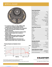 Celestion NTR Range NTR10-2520D Specifications