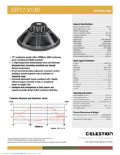 Celestion NTR Range NTR12-3018D Specifications