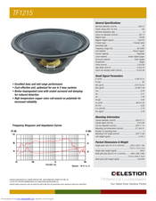 Celestion TF range TF1215 Specifications