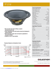 Celestion TF range TF1218 Specifications