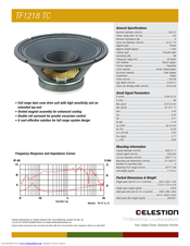 Celestion TF range TF1218 TC Specifications