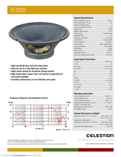 Celestion TF range TF1220 Specifications