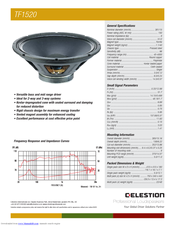Celestion TF range TF1520 Specifications