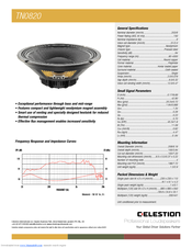 Celestion TN range TN0820 Specifications