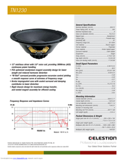 Celestion TN range TN1230 Specifications