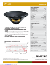 Celestion TN range TN1530 Specifications