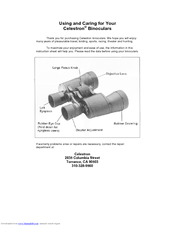 Celestron VistaPix 10x25 Use And Care Manual
