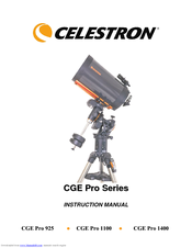 Celestron CGE Pro 1100 Instruction Manual