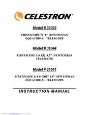 Celestron FirstScope 76 Instruction Manual