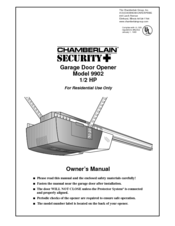 Chamberlain Security+ 9902 Owner's Manual