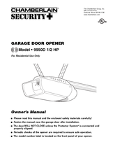 Chamberlain Security+ 9950D Owner's Manual