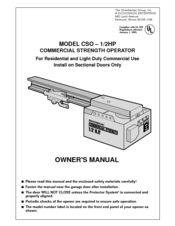 Chamberlain CSO Owner's Manual