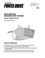 Chamberlain Power Drive 182638 Owner's Manual
