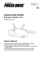 Chamberlain Power Drive PD458D Owner's Manual